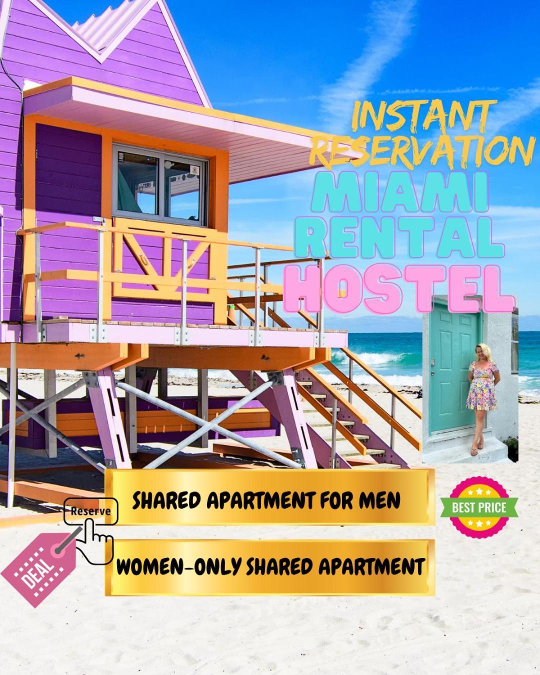 103 Miami Shared Rooms For Men Central Comfortable, Affordable 外观 照片