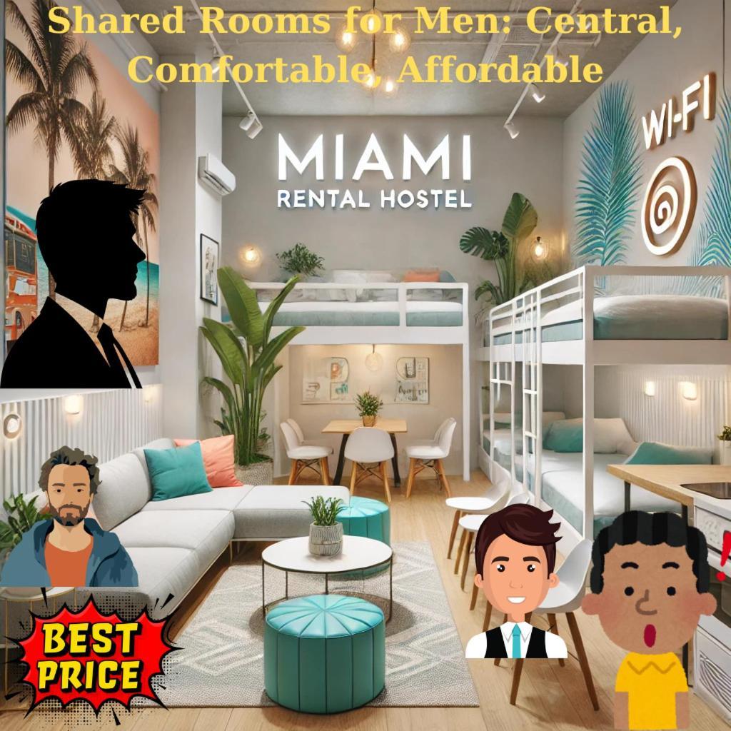 103 Miami Shared Rooms For Men Central Comfortable, Affordable 外观 照片
